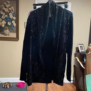 Black Sequin Women's Cardigan